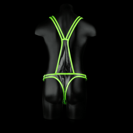 Harness Ouch Ganzkörper mit Slipteil nachtleuchtend in zwei Größen Grün – Ansicht 11