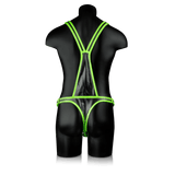 Harness Ouch Ganzkörper mit Slipteil nachtleuchtend in zwei Größen Grün – Ansicht 6