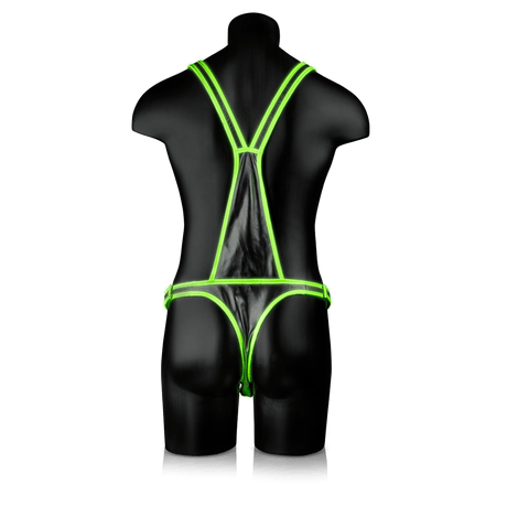 Harness Ouch Ganzkörper mit Slipteil nachtleuchtend in zwei Größen Grün – Ansicht 6