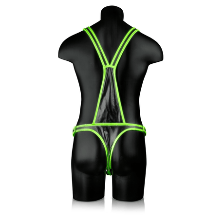 Harness Ouch Ganzkörper mit Slipteil nachtleuchtend in zwei Größen Grün – Ansicht 13