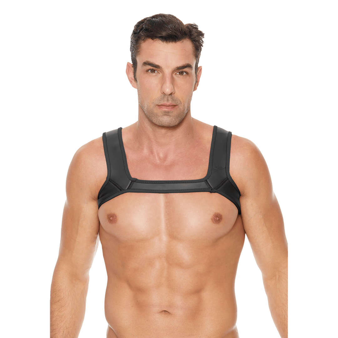 Harness Ouch Puppy Play aus Neopren S/M und L/XL Schwarz – Ansicht 5
