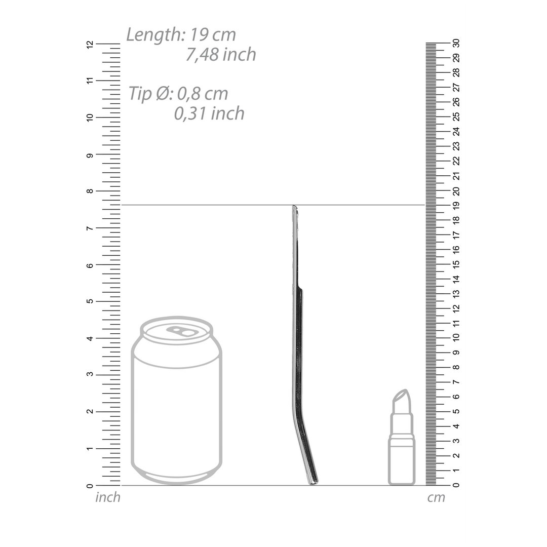 Harnröhrensonde Ouch aus Edelstahl gebogen Silber 19 x Ø 0,8 cm – Ansicht 3