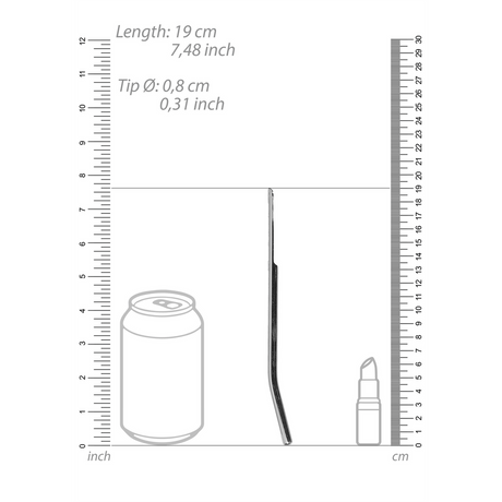 Harnröhrensonde Ouch aus Edelstahl gebogen Silber 19 x Ø 0,8 cm – Ansicht 3