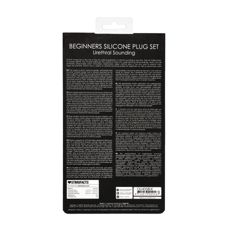 Harnröhrensonden-Set Ouch aus Silikon für Anfänger Schwarz 12,7 cm – Ansicht 3