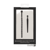 Harnröhrensonden-Set Ouch aus Silikon für Anfänger Schwarz 10 und 15,5 cm – Ansicht 2