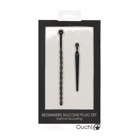 Harnröhrensonden-Set Ouch aus Silikon für Anfänger Schwarz 12,7 cm – Ansicht 2