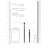 Harnröhrensonden-Set Ouch aus Silikon für Anfänger Schwarz 10 und 15,5 cm – Ansicht 7