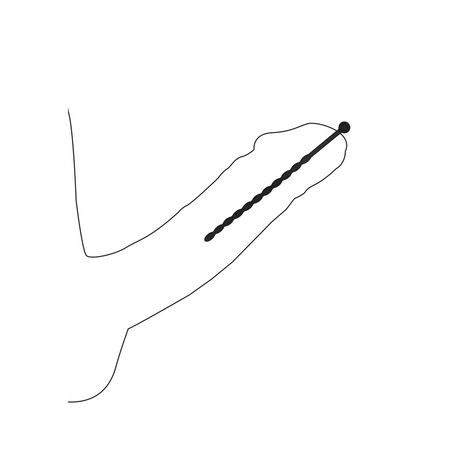 Harnröhrensonden-Set Ouch aus Silikon für Anfänger Schwarz 12,7 cm – Ansicht 6