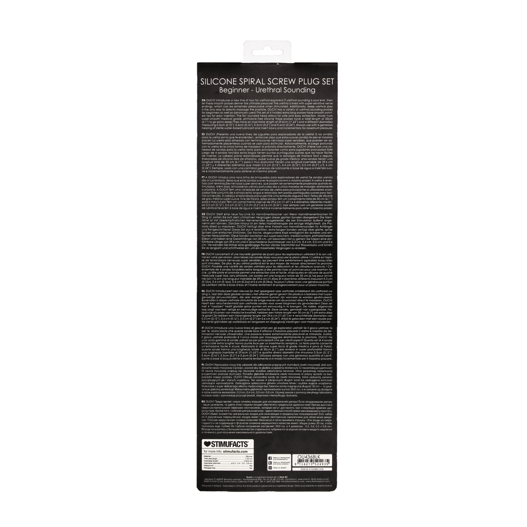 Harnröhrensonden-Set Ouch Spirale für Anfänger Schwarz 30 cm – Ansicht 3