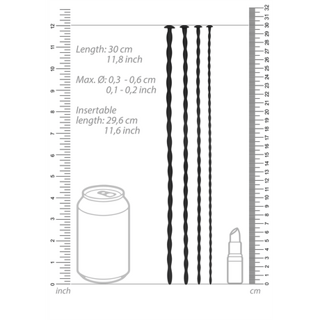 Harnröhrensonden-Set Ouch Spirale für Anfänger Schwarz 29,5 cm – Ansicht 7