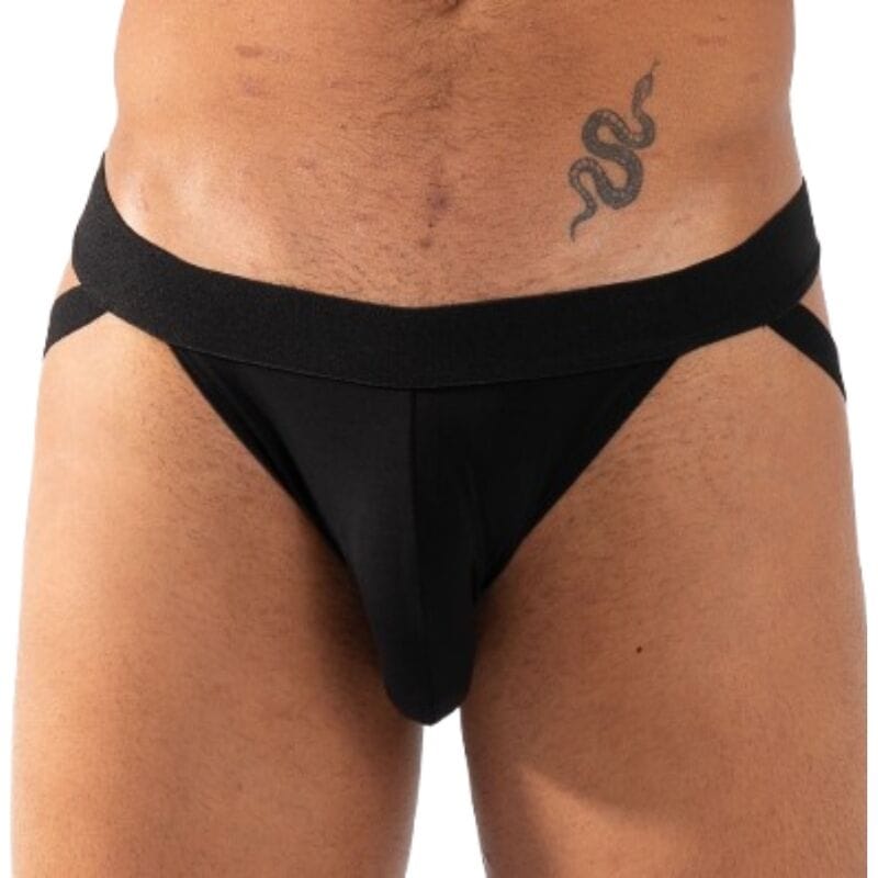 Herren-Dessous Jockstrap Double Schwarz L – Ansicht 2