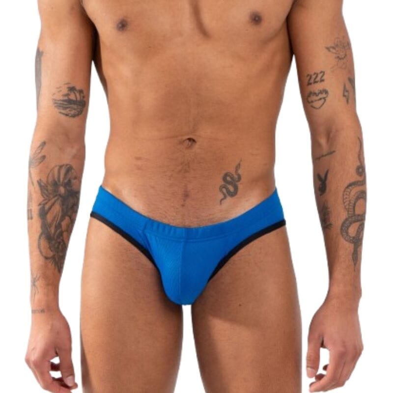 Herren-Dessous Slip Blau M – Ansicht 2