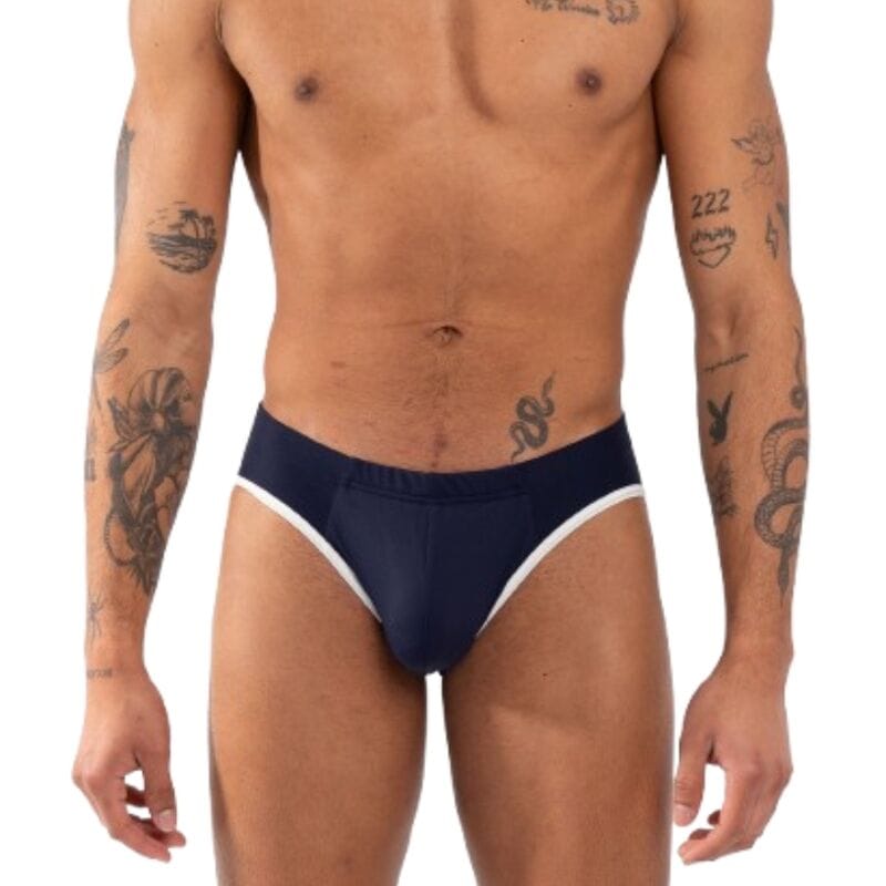 Herren-Dessous Slip Marineblau L – Ansicht 2