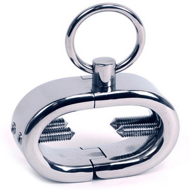 Hodenring aus Metall mit Zugring und Schrauben