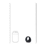 Hodenring aus Silikon für Penis und Hoden Schwarz 5 cm – Ansicht 6