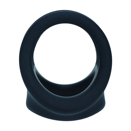 Hodenring aus Silikon für Penis und Hoden Schwarz 5 cm – Ansicht 5