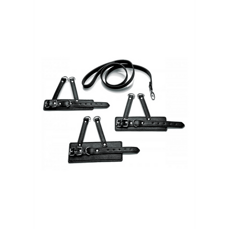 Hodenring Mistress Isabella Sinclaire Trainingsset 3 Teile mit Leine PU-Leder Schwarz