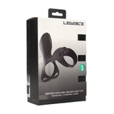 Hodenring mit Vibration und Schaftschlaufe aus Silikon Schwarz 14 cm – Ansicht 2