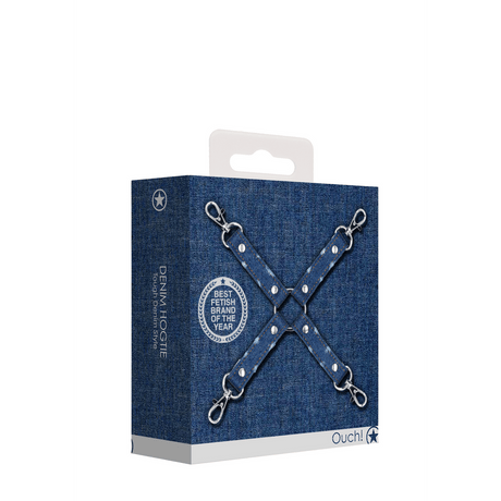 Hogtie-Kreuz Ouch aus Denim vegan Blau 27,5 cm – Ansicht 2