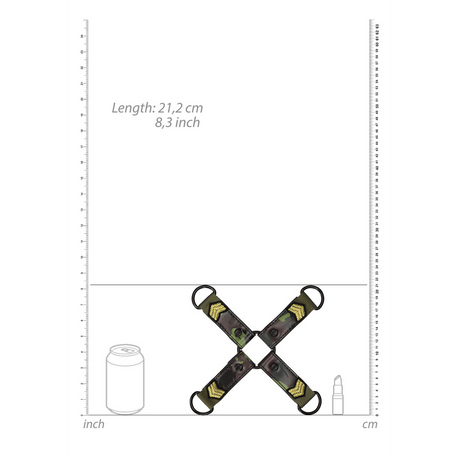 Hogtie-Kreuz Ouch im Armee-Design Grün 21,2 cm – Ansicht 4