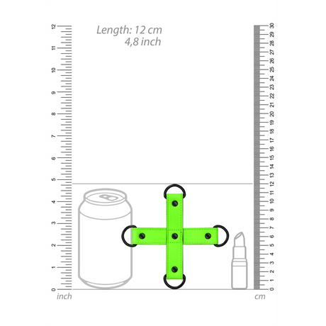 Hogtie-Kreuz Ouch nachtleuchtend 12 cm Grün – Ansicht 5