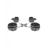 Hogtie-Set Ouch Black and White mit vier Manschetten Schwarz 40 cm – Ansicht 5