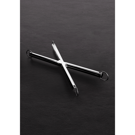 Hogtie-Stange aus Edelstahl X-Form Silber 41 cm