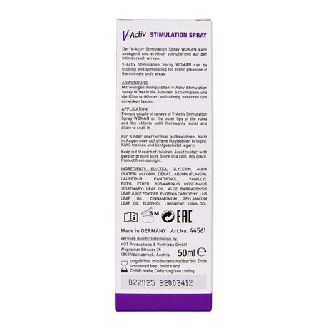 Hot - V-Activ Stimulationsspray für Frauen 50 ml