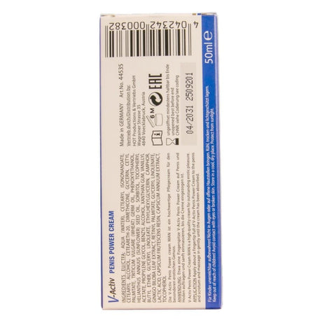 Hot - V-Aktiv Penis Power Creme für Männer 50 ml