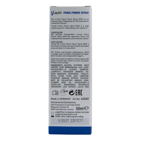 Hot - V-Aktiv Penis-Power-Spray für Männer 50 ml