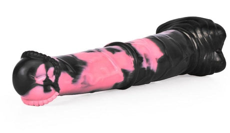 Hulf Dildo 24 x 5cm Schwarz-Rosa