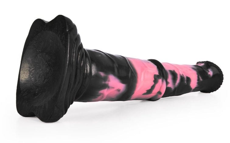 Hulf Dildo 24 x 5cm Schwarz-Rosa