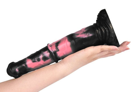 Hulf Dildo 24 x 5cm Schwarz-Rosa