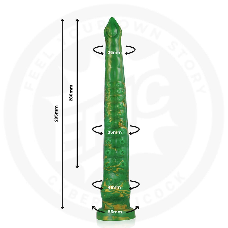 Hylos Green Flash Fantasy-Dildo 28 x 3,5 cm – Ansicht 2