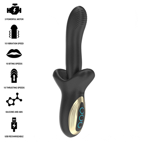 Ibiza – Kraftvoll Vibrator mit Stoss- und Beisseffekt