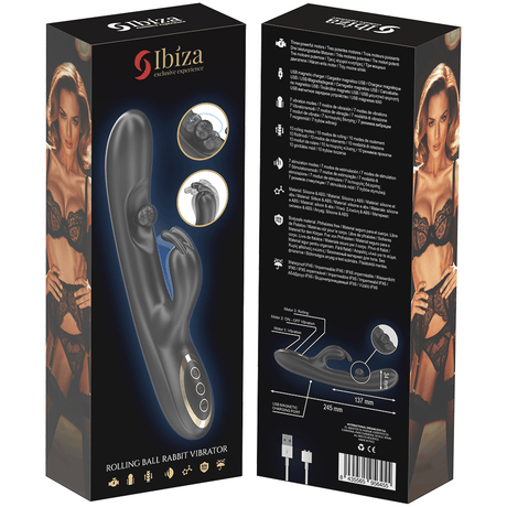 Ibiza - Leistungsstarker Rabbit-Vibrator mit Massage-Rollenperle