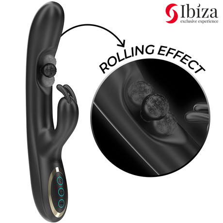 Ibiza - Leistungsstarker Rabbit-Vibrator mit Massage-Rollenperle