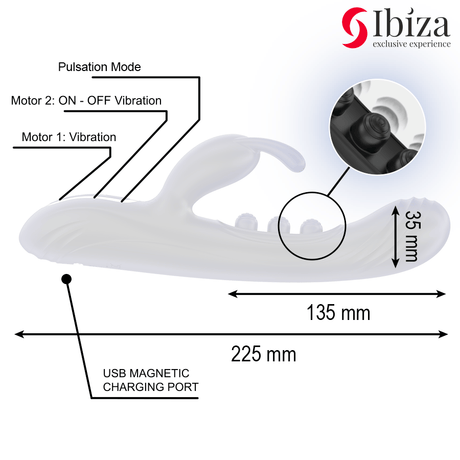 Rabbit-Vibrator Vibrierendes Rabbit mit Pulsation.4