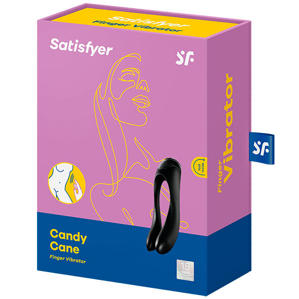Satisfyer - Candy Cane Fingervibrator Schwarz
