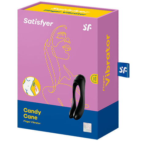 Auflegevibrator Candy Cane Fingervibrator Schwarz.1