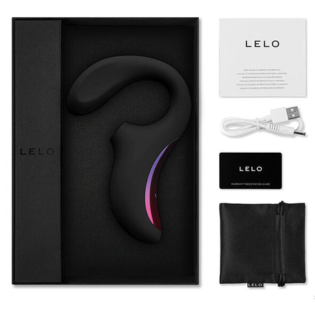 Auflegevibrator Enigma mit Doppel-Stimulation und Saugfunktion Schwarz