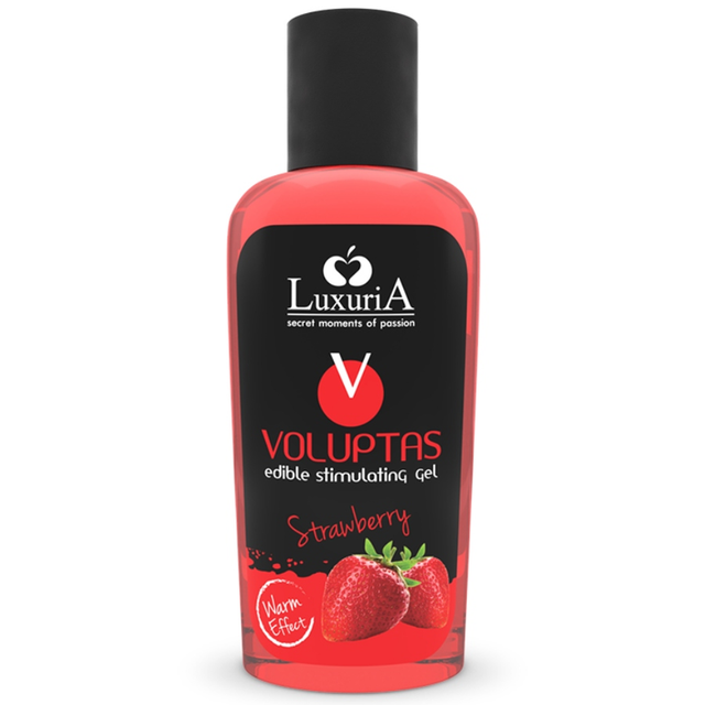 Intimateline Luxuria - Voluptas Essbares Massagegel mit Wrmendem Effekt - Erdbeere 100 ml