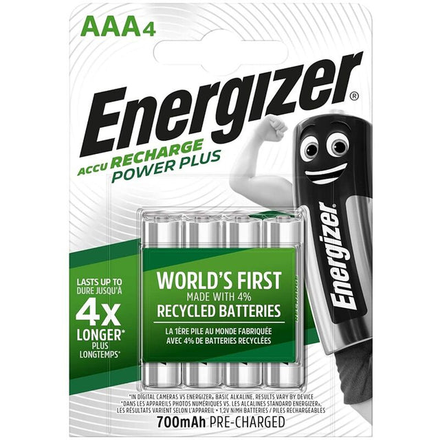 Energizer - Wiederaufladbare Batterien Aaa4 Blister 4