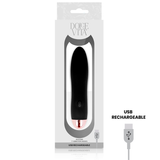 Dolce Vita - Aufladbarer Vibrator Vier Schwarz 7 Geschwindigkeiten