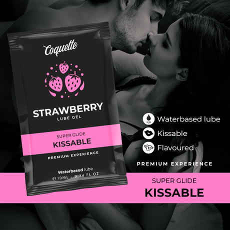 Coquette Chic Desire - Kussbares Gleitmittel auf Erdbeerwasserbasis Tasche 10 ml