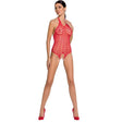 Passion - Woman Bs087 Roter Bodystocking, Eine Grösse