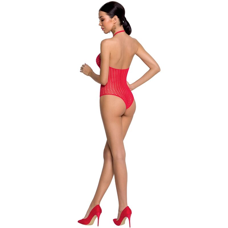 Passion - Woman Bs088 Roter Bodystocking, Eine Grösse