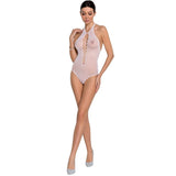 Passion - Woman Bs088 Weisser Bodystocking, Eine Grösse