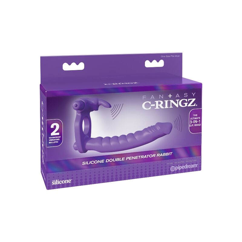 Fantasy C-Ringz - Silikon Doppelvibratorkaninchen