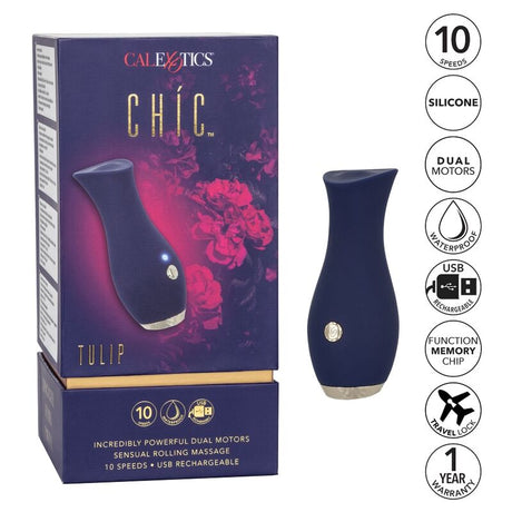 Calexotics - Chic Tulpe Massager Blau